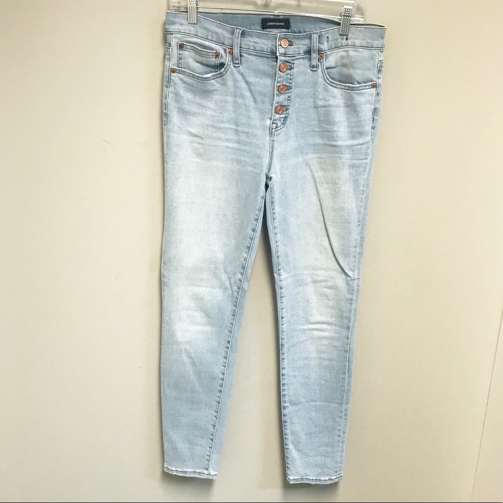 J. CREW 9” high rise toothpick jean SZ 29